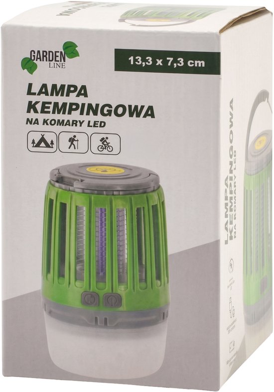 LED campinglamp op accu, muggenverjager, 2in1 - 13,3x7,3 cm — afbeelding 5