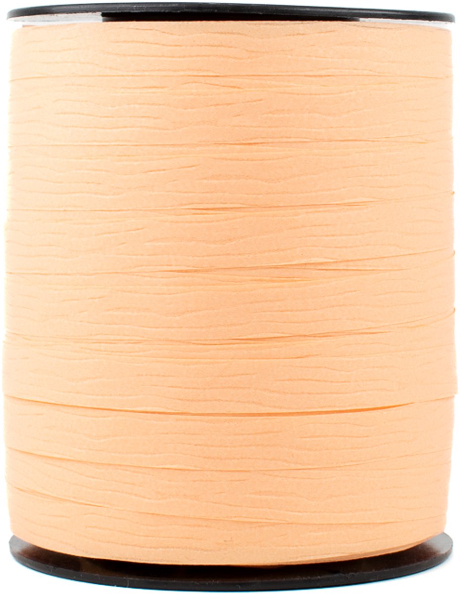 Krullint - 10 mm x 250 m - roze/zalmkleur - paperlook