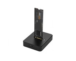 DrPhone DataBridge2 NVMe SSD Dock – USB-C 10Gbps – Tool-Free SSD Uitlezen & Back-up – Zwart