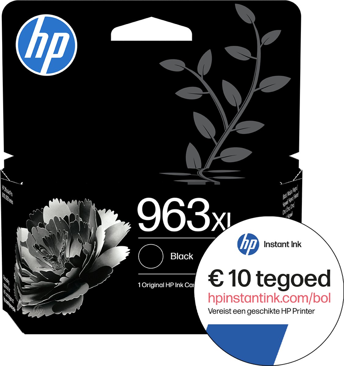 HP 963XL - Inktcartridge Zwart + Instant Ink tegoed