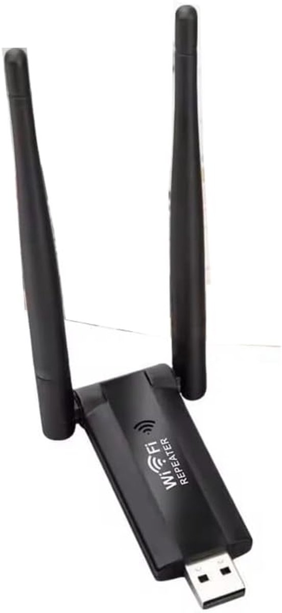 USB-wifi-repeater, 300 Mbps 2,4 GHz draadloze signaalversterker en -bereikvergroter, plug-and-play wifi-adapter voor desktop-pc en laptop