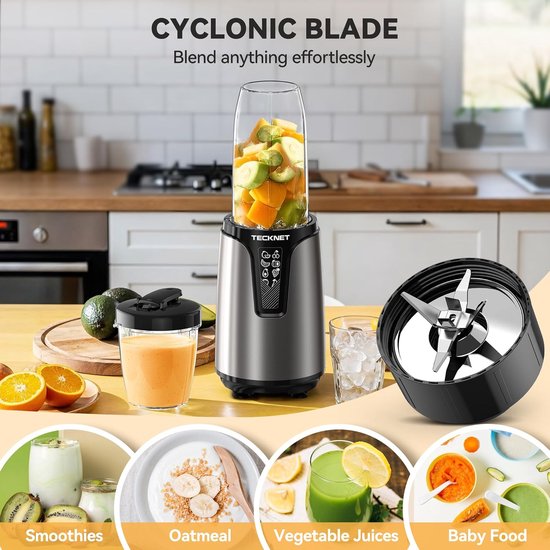 Mini Blender - Persoonlijke Blender - Gezonde Smoothies - Compact Ontwerp - 400 ml - Zwart van MINI — afbeelding 2