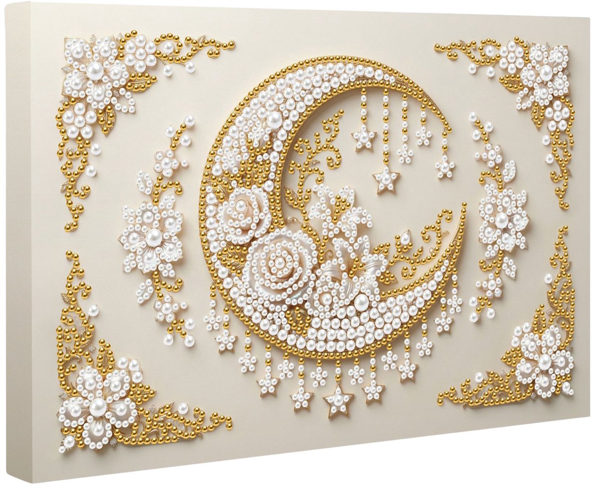 Adorzy Diamond Painting Op Canvas Maan – Pearl Paintings - Diamond Painting Volwassenen – Diamond Painting Volledig Pakket