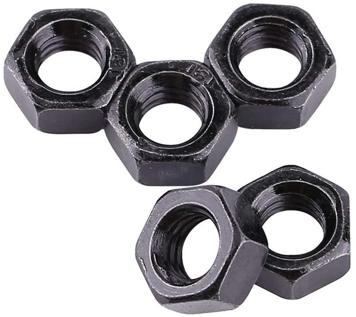 Dailygoods- Zeskantmoeren 100 Stuks - Verzinkt Koolstofstaal - DIN934 - M2/M2,5/M3/M4/M5 - Klasse 8,8 - Professioneel Gereedschap - Moeren