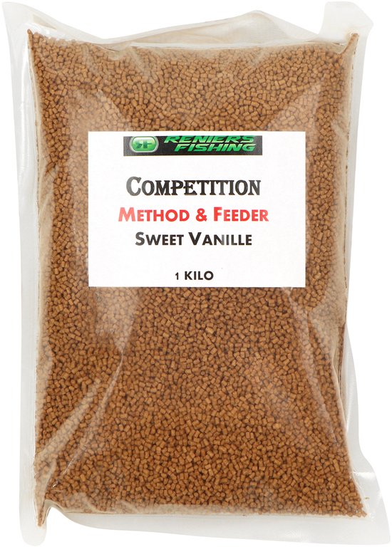 Reniers Fishing Method & Feeder Competition Pellets 1kg - Premium Vismeelpellets voor Method en Feeder - Smaak : Sweet Bream Caramel van Reniers Fishing — afbeelding 3