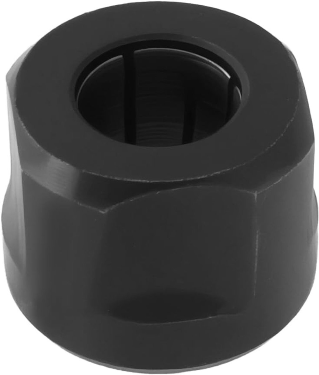 Dailygoods- Graveermachine Spantmoer 12,7x20x26,5mm - Compatibel met Makita 3612 - Zwart Metaal - Corrosiebestendig - Slijtvast - Sterke Klemkracht - Boormoer