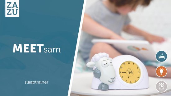 ZAZU Nachtlampje Slaaptrainer-Kinderwekker SAM met nachtlampje Grijs