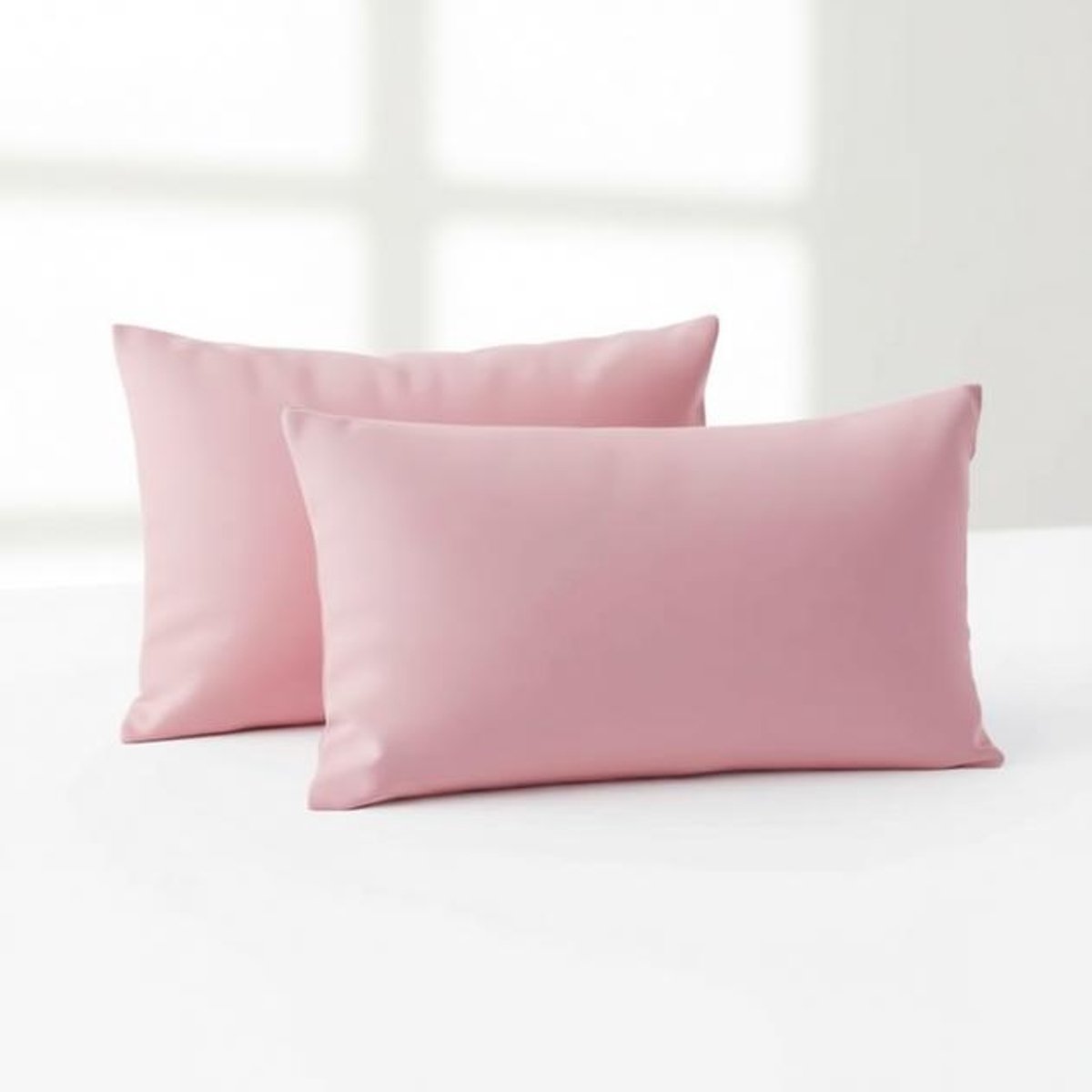 ElleMooi Kussenslopen Set van 2 - 40x80 cm - Versterkt Katoen - 57 draden/cm² - Oeko-Tex gecertificeerd - Roze