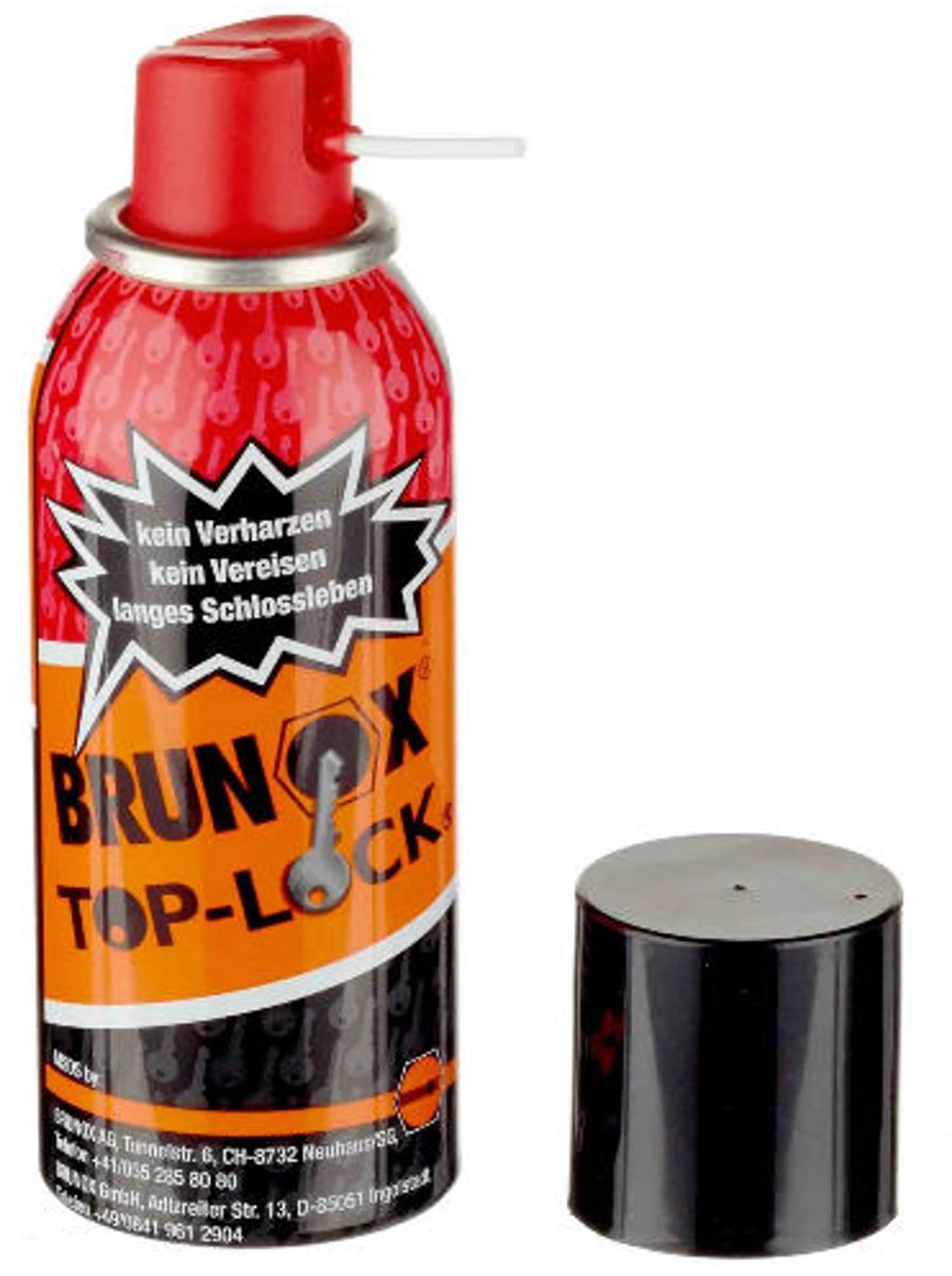 BRUNOX Top Lock Sloten Spray met 2-W-Click Sproeikop 100ml spuitbus