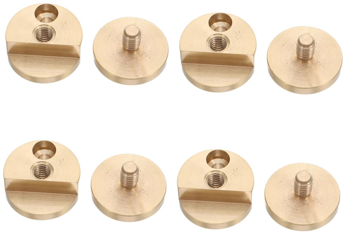 Dailygoods- Spiegelhouders 4 Stuks - Messing Spiegelklemmen - Wandmontage Bevestigingsclip - Duurzaam - Veilig Ontwerp - Elegante Esthetiek - Spiegelclips