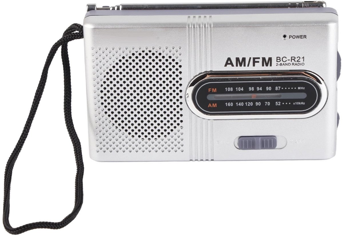 Dailygoods- Transistor Radio Draagbaar - 5W Luidspreker - AM/FM Frequentie 88-108MHz - Geschikt voor Thuis/Outdoor - Noodgebruik - Duurzaam Materiaal - Zakradio