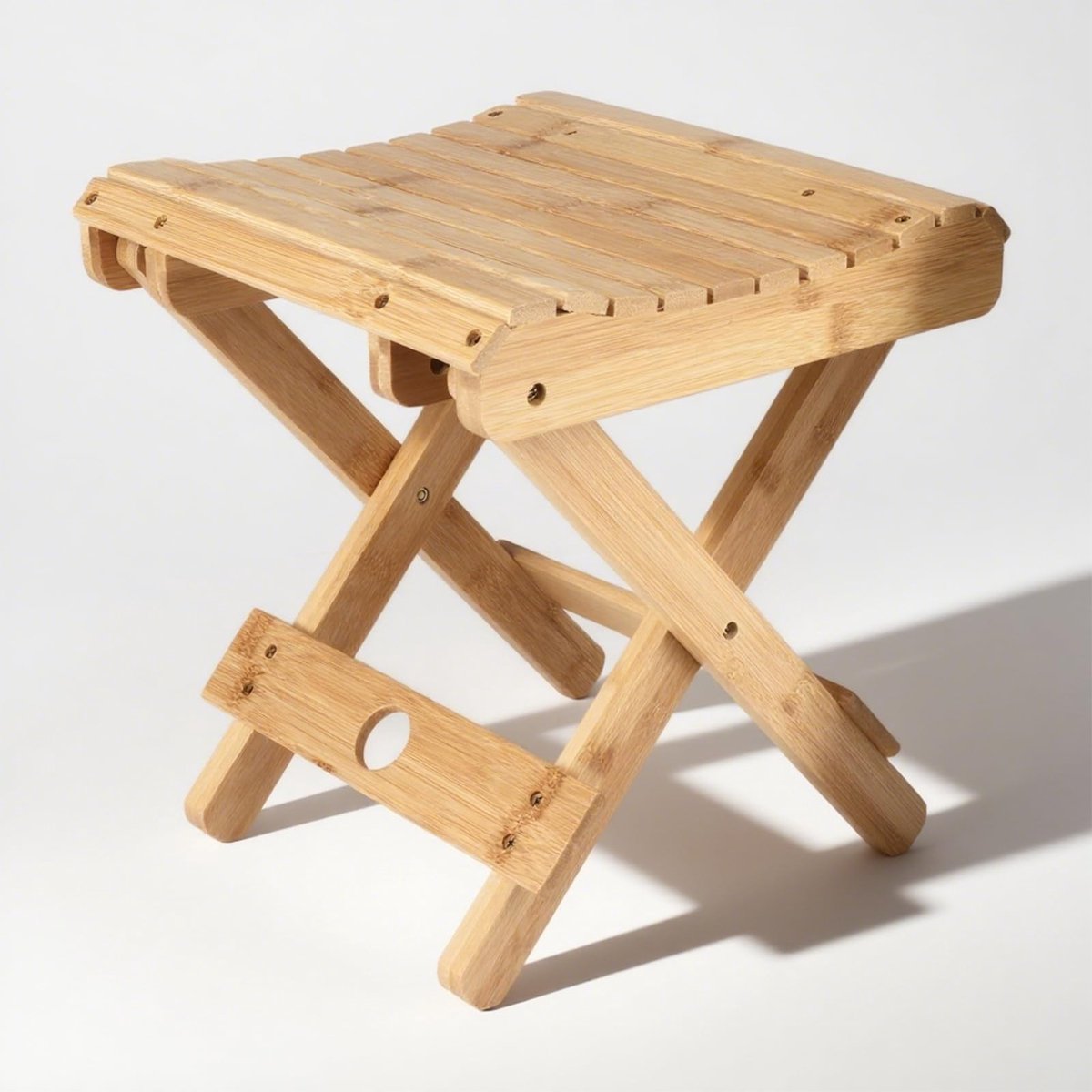 Dailygoods- Opvouwbare Kruk Bamboe - Draagbare Buitenkruk