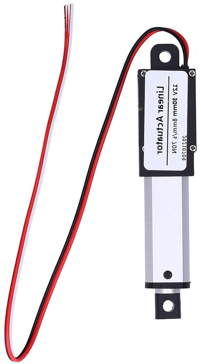 Mini Elektrische Linear Actuator met 30mm Slag, 12V DC, Geluidsdemping, Waterdicht en Kracht tot 70N voor Precisie Toepassingen