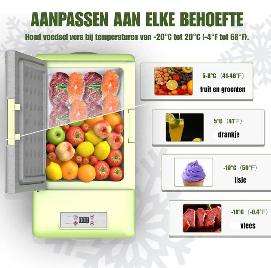 KAD® Koelbox Elektrisch - Compacte Elektrische Koelkast voor onderweg - Draagbare Mini Koelkast voor Auto & Reizen - Grijs - 32cm x 60cm x 26cm van Kad — afbeelding 4