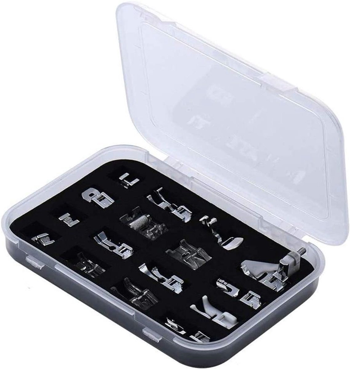 Sewing Machine Drukkervoet Set 16-delig - Multifunctionele Accessoires - Geschikt voor Lage Schacht - ShopVlot