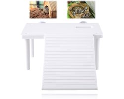 Dailygoods- Drijvend Platform Gloednieuw - Schildpad/ Reptielen - Terrarium/ Aquarium - Klimschaal - ABS - Afmetingen 14 x 10 x 6,5 cm - Schildpadplatform