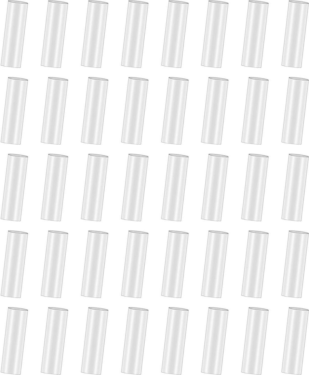 Dailygoods- Schoenvindige Accessoires 40 Stuks - Vervangende Schoenonderdelen - Transparant - Gemakkelijk te Installeren - 5 Mm x 2,5 Cm - Doe-Het-Zelf - Schoenveters