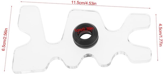 SnelShoppen - Transparante Plastic Biljartsteun met Elkhorn Ontwerp, 11.5 x 6.5 x 4.5 cm, Duurzaam Acryl, Billiard Accessoires, Biljart Kleding, Perfe van Snelshoppen — afbeelding 5