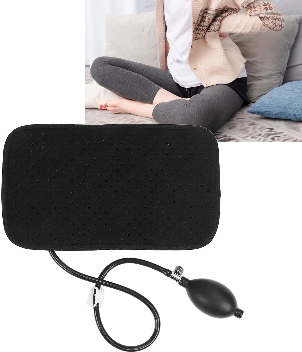 Dailygoods- Lendensteunkussen Ergonomisch - Opblaasbaar - Draagbaar - Wasbaar - Ondersteuning - Heuppijn Verlichting - Rugkussen