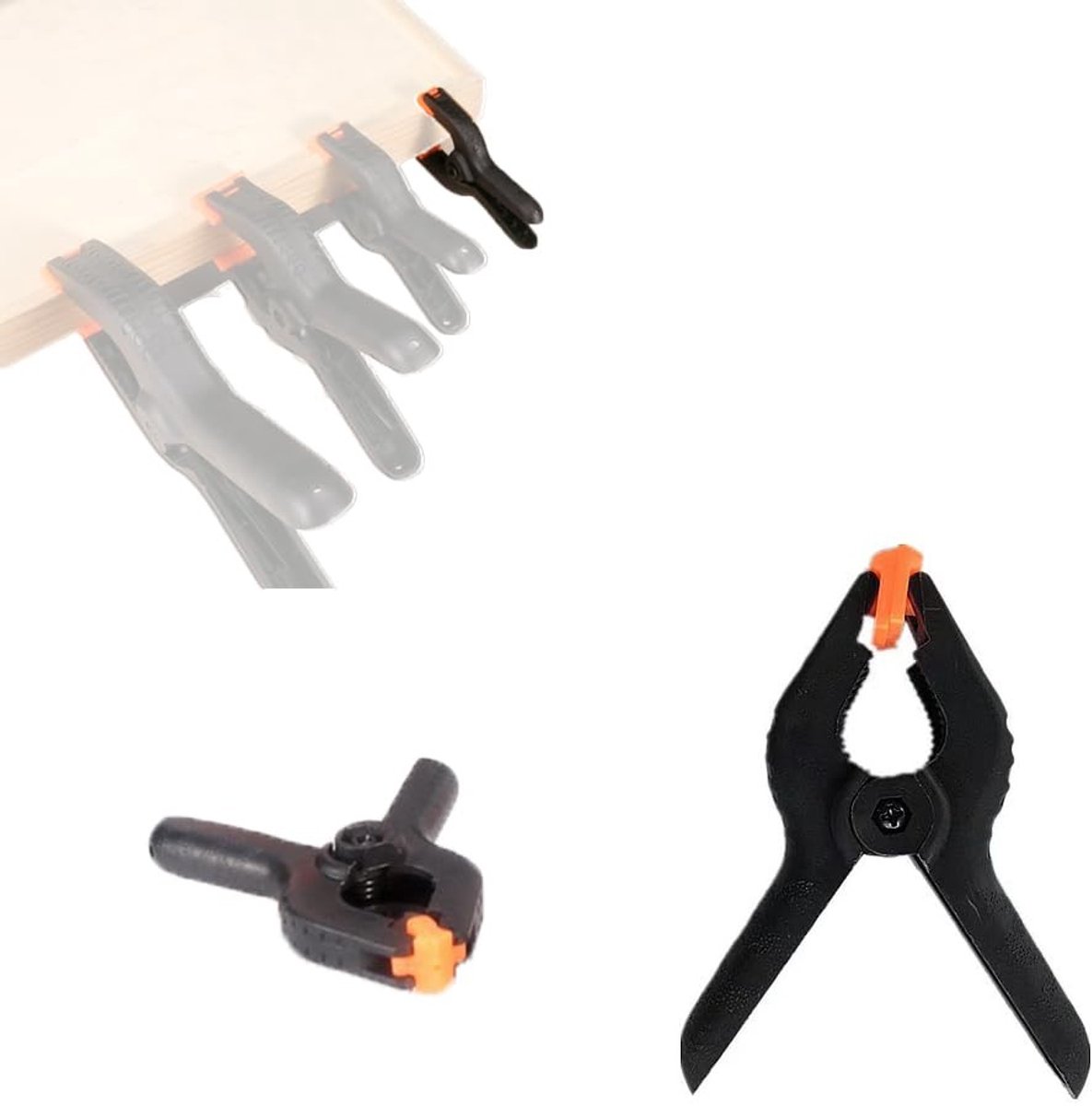 Dailygoods - Achtergrond Veerklem - Foto Achtergrond Clips - Zwaar Belastbaar - 8 Stuks - Metalen Gesp - 6,5 cm