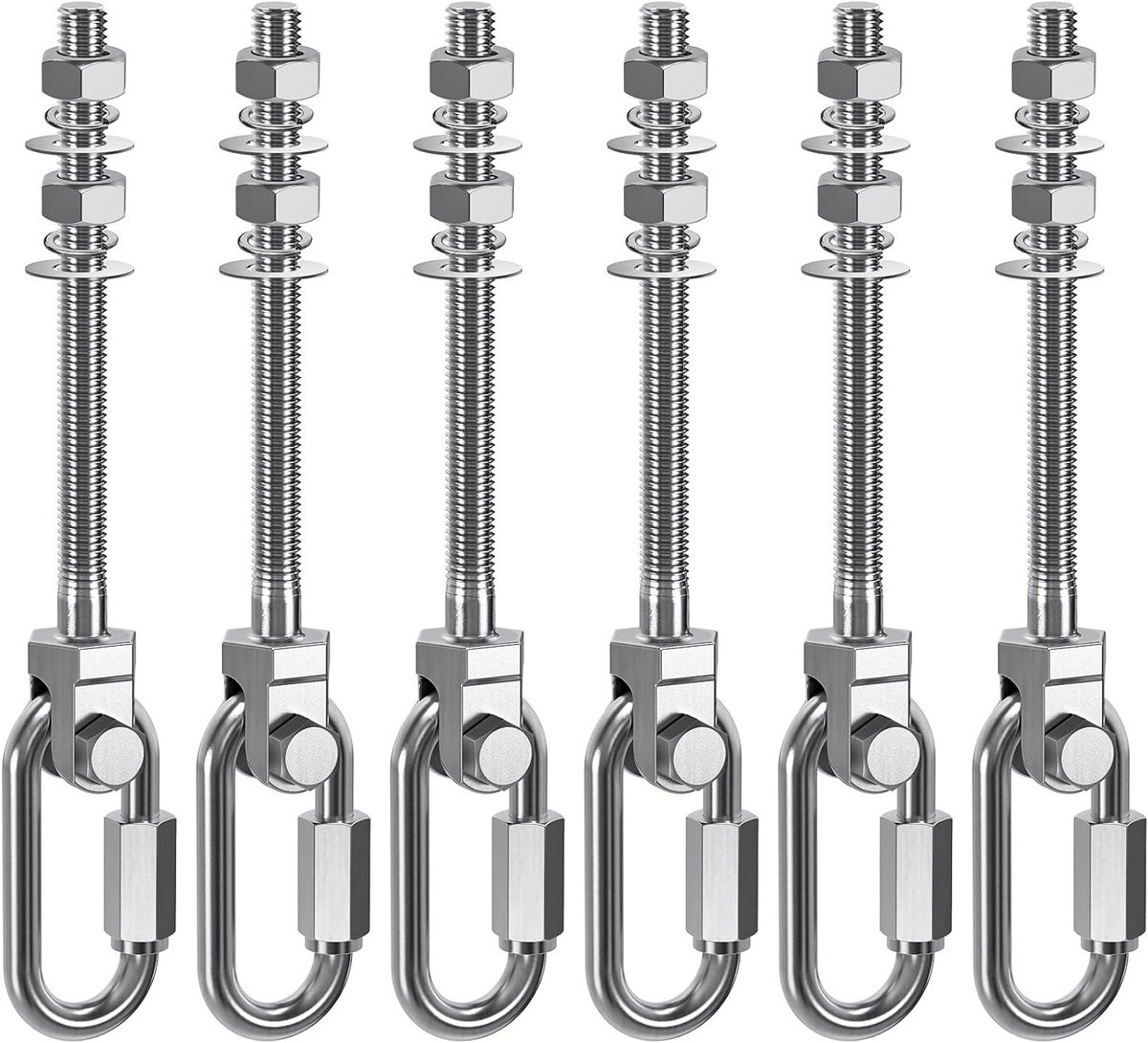 Zware Swing Hanger van Roestvrij Staal, Snelle Verbinding Haak, Dubbele Schroefbevestiging voor Hangmat en Yoga Swing