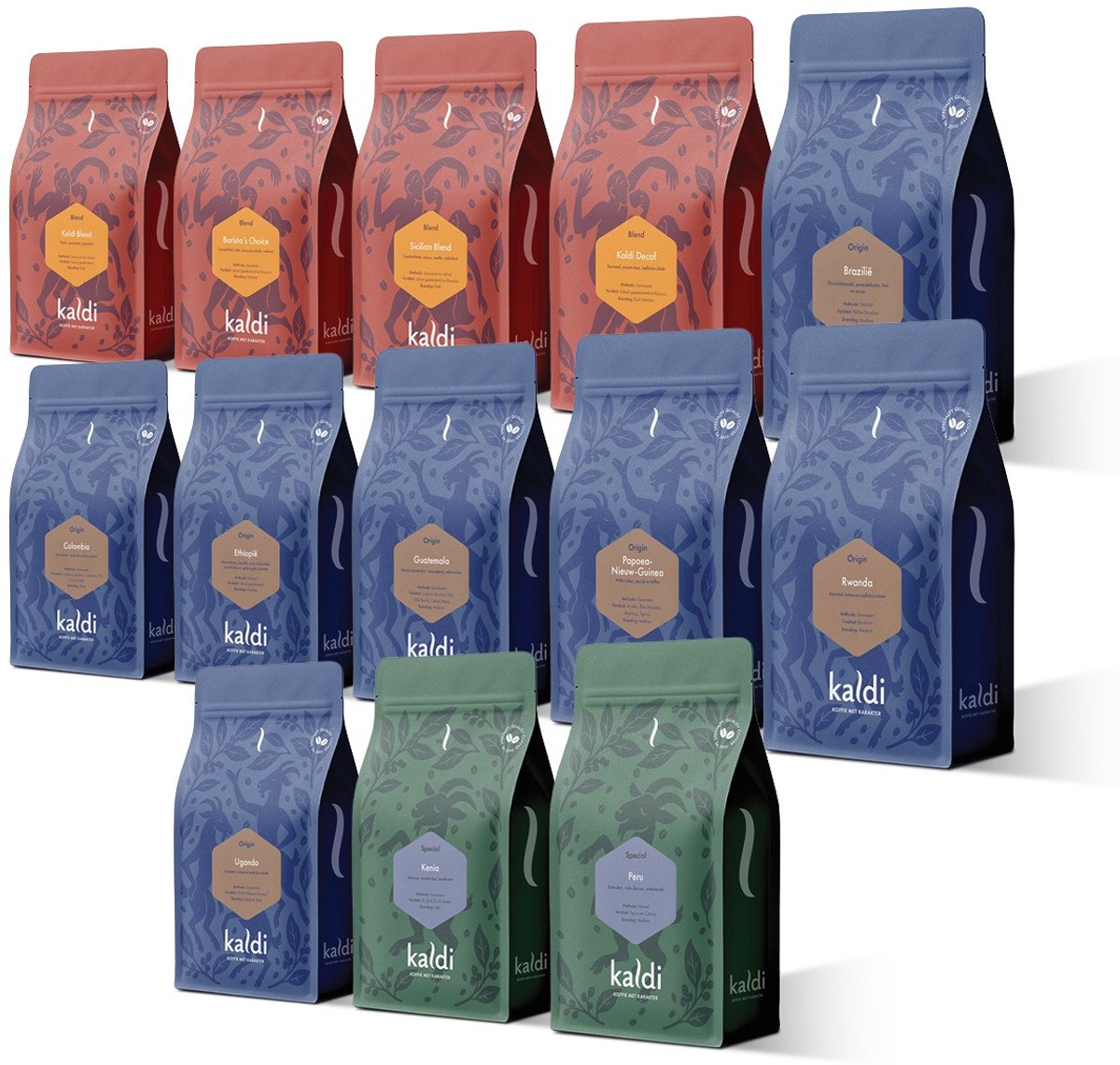 Kaldi Around the World proefpakket - 13 x 250 gram