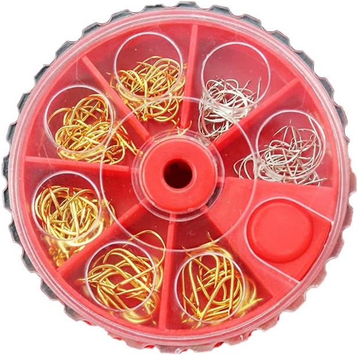 Set van 120 kleine zoetwater vis haken van koolstofstaal met plastic opbergdoos, ideaal voor worm- en jigvisserij
