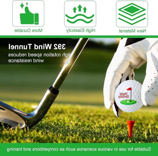 Persoonlijke golfballen met grappige verjaardagsmotieven, ideaal cadeau voor golfers, perfect voor beginners en hobbyspelers — afbeelding 4
