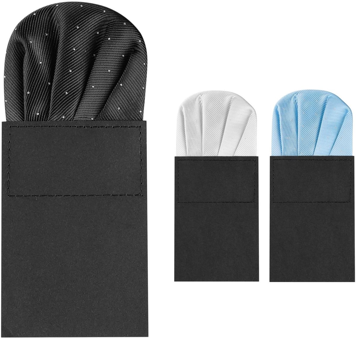 Dailygoods- Pochet Dun en Duurzaam - Heren Zakdoekhouder - Zijde - Insteekdoeken - 18 cm x 8 cm - Perfecte Pasvorm - Zakdoek
