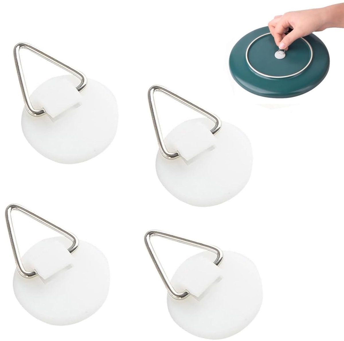 Dailygoods- Afbeeldinghangers 30 stuks - Zelfklevende Haken - Kunststof - Fotoophanging Zonder Boren - Plaathanger - Diameter 22 mm - Wandhaken