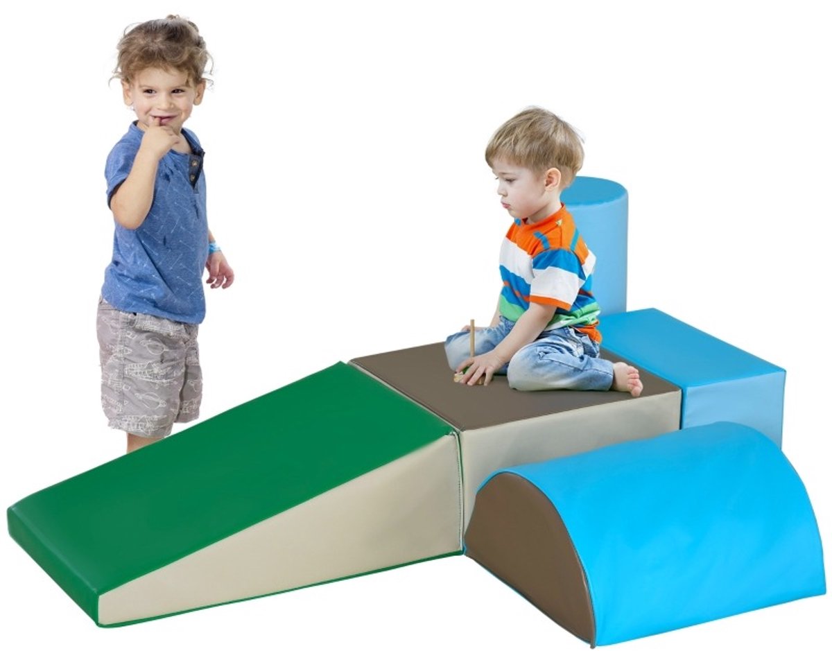 YYchan Zachte Speelblokken - 5-delige Foam Klimset - Kunstleer - Multicolor - 1-3 jaar