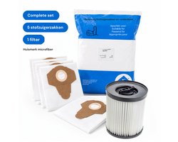 Parkside stofzuigerzakken en filter set, huismerk microfiber