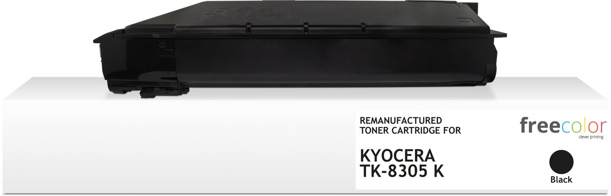 Freecolor - Vervangt Kyocera TK-8305 K Toner - Zwart - 25.000 pagina's - Compatible