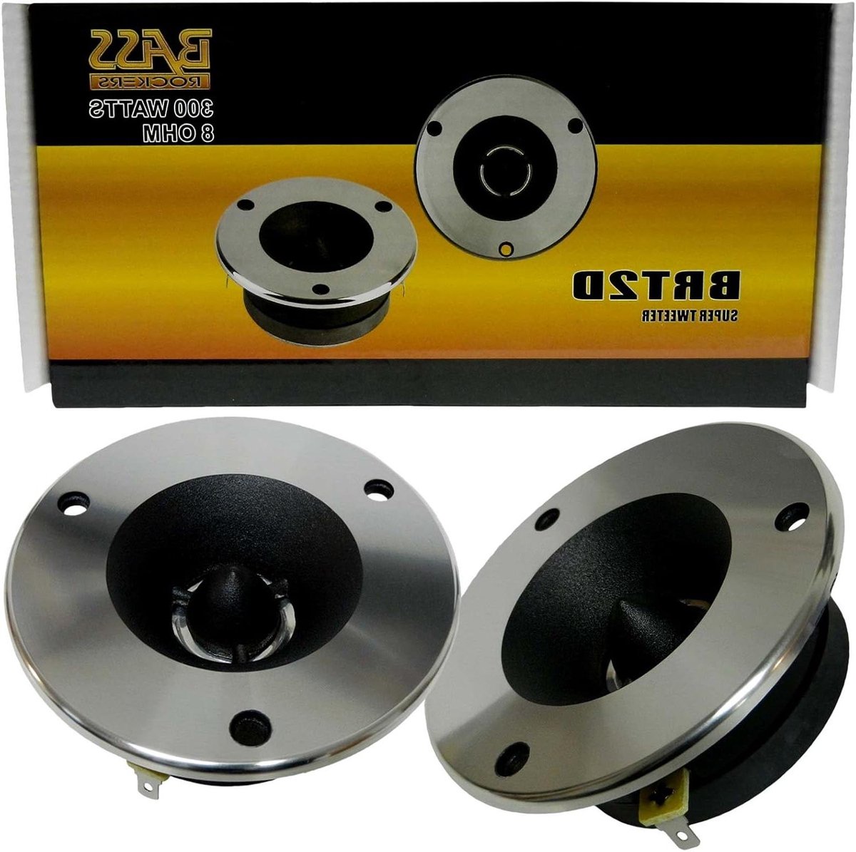 Auto Tweeters - Hoge Ton Luidsprekers - Muziek Geluid Verbeteren - Aluminium Behuizing - 8 Ohm 300W - Grijs