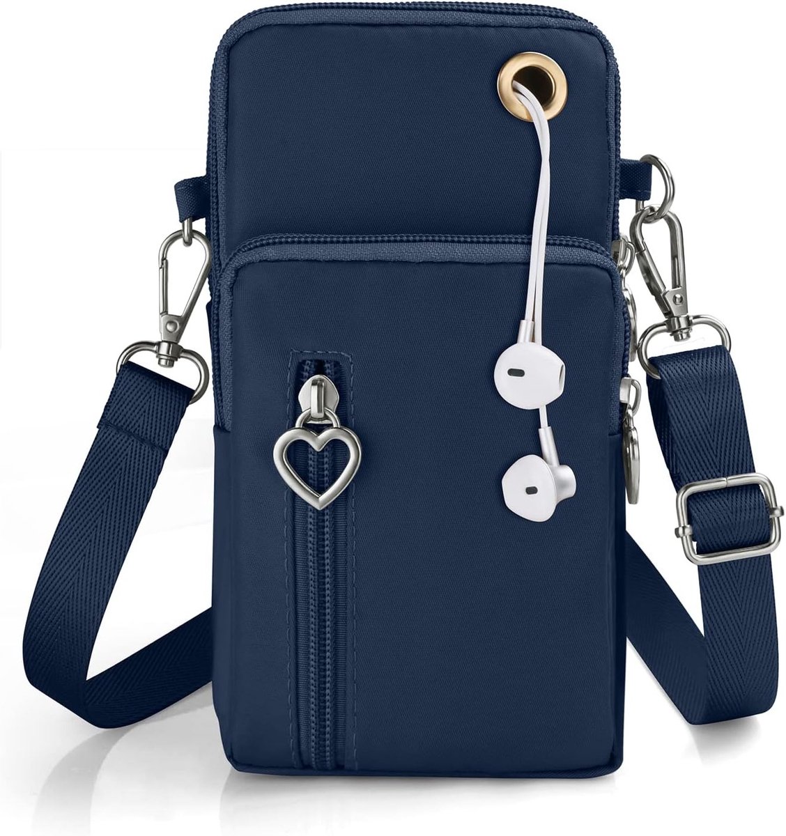 Kleine Schoudertas voor Mobiele Telefoon met Hoofdtelefoonaansluiting - Mini Crossbody Tas voor Smartphones tot 7 Inch - Ideaal voor Reizen en Dagelijks Gebruik