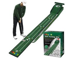 CYRO - Putting Mat - Golf Putting Mat - Putting Mat Golf - Golfmat incl. Automatische Balretour - In- & Outdoor - Thuis & Kantoor