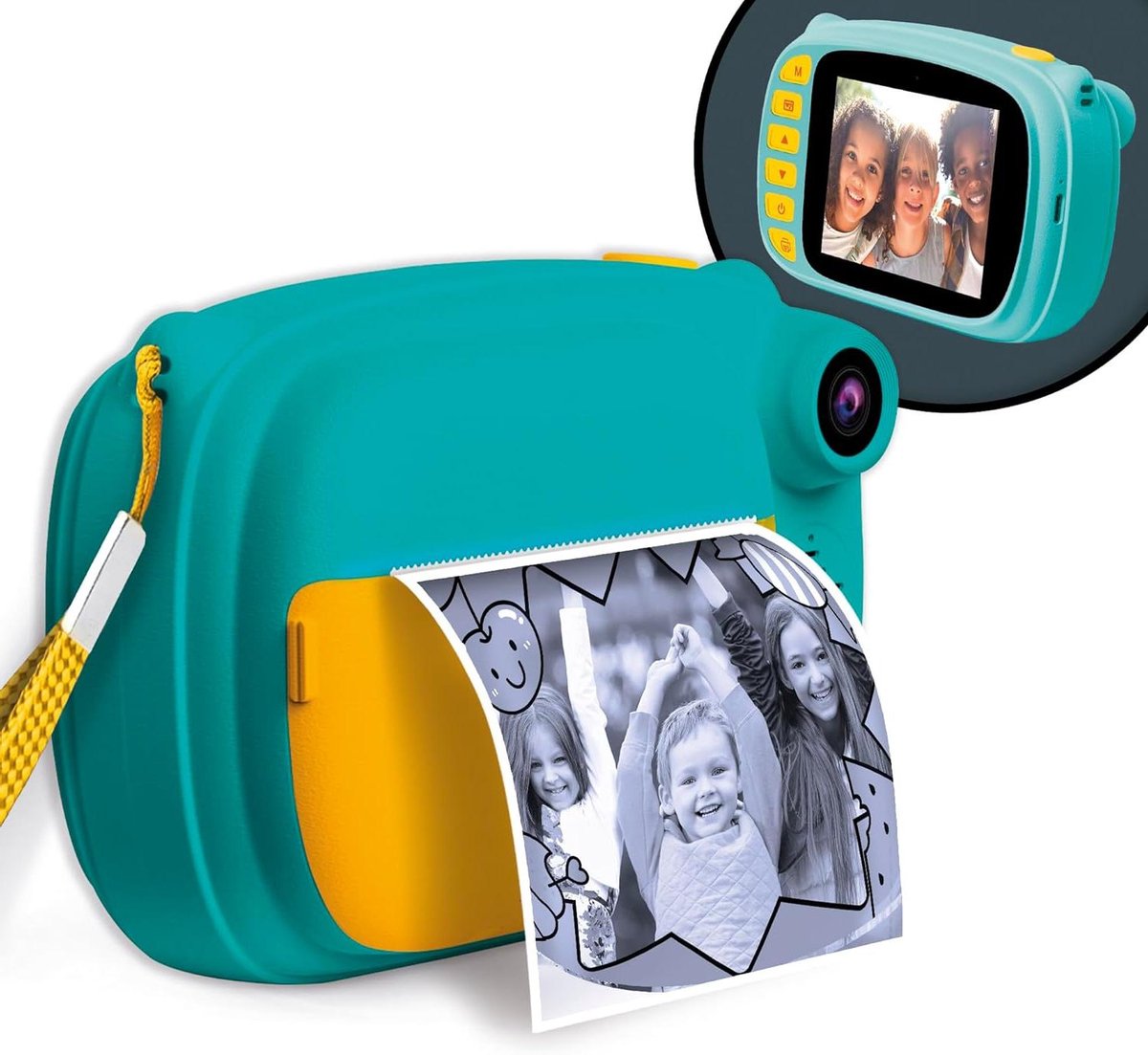 Instant Camera - Print Camera - Direct Foto's Printen - Dubbele Selfie Camera - 4 Inch Scherm