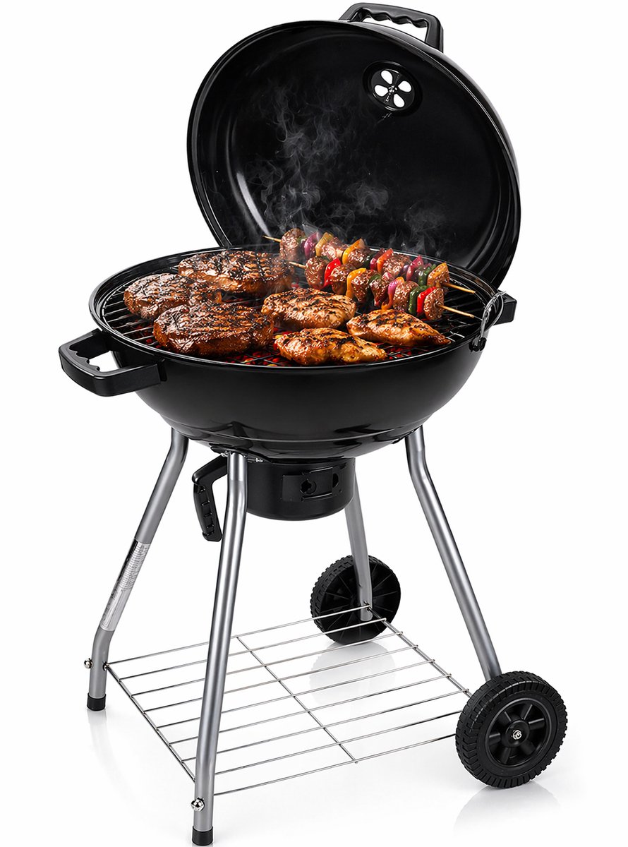 Bol.com BBQ Collection Barbecue met Deksel - BBQ Houtskool met Asopvangbak - Barbeque Grill - Ø 45 cm aanbieding