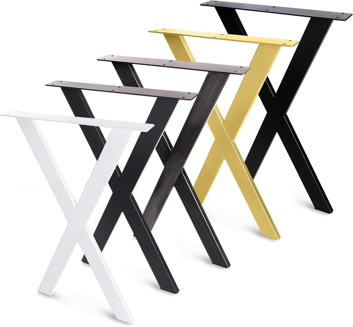 Tafelframes X-Frame - Tafelonderstel poten - Tafel maken - Gemonteerd geleverd - 50x72 cm - Grijs