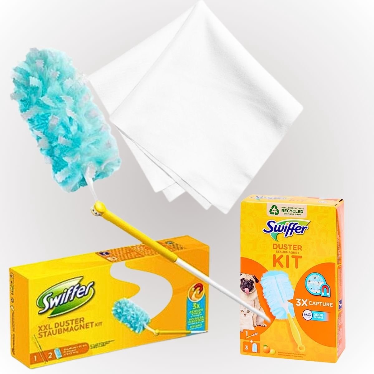 Swiffer XXL & Swiffer Starterkit - Microvezeldoek Labryce - Raam/Chroom/Auto - 40 x 60 cm