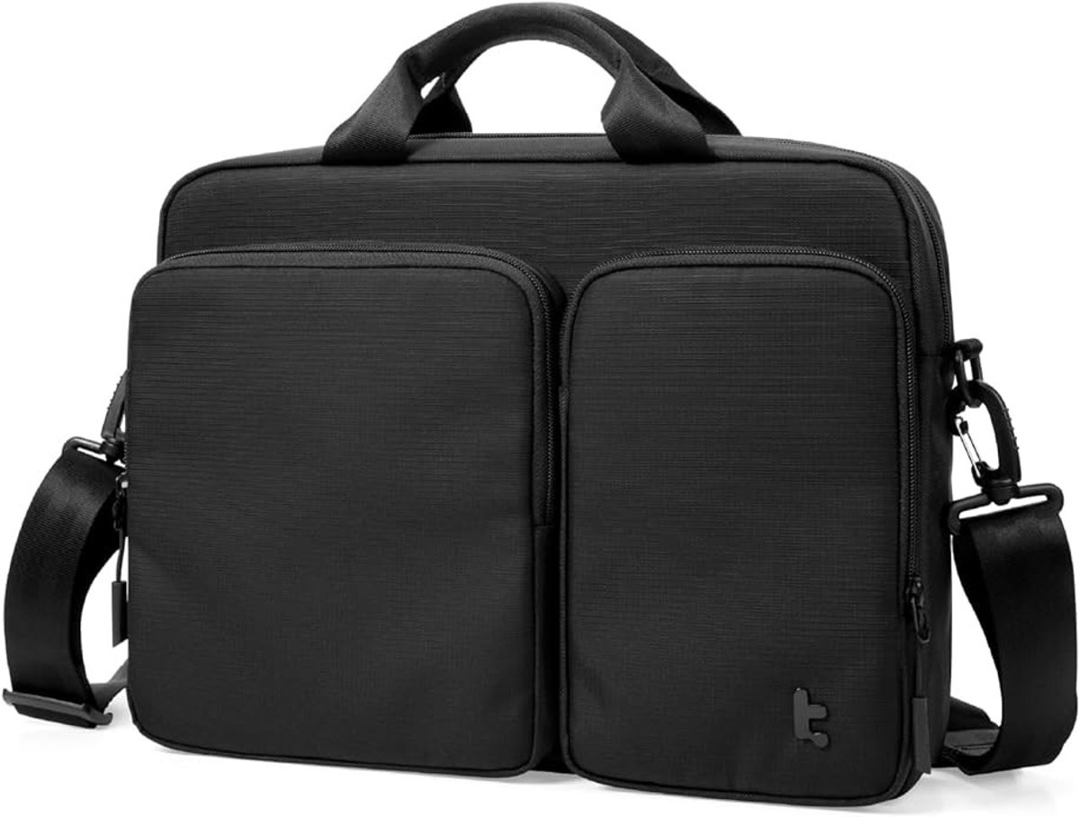 Lichtgewicht laptoptas voor 15-16 inch notebooks, waterdichte aktetas met schouderriem