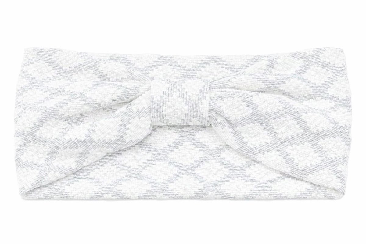 Emilie Collection - haarband - wit - glitter - zilver