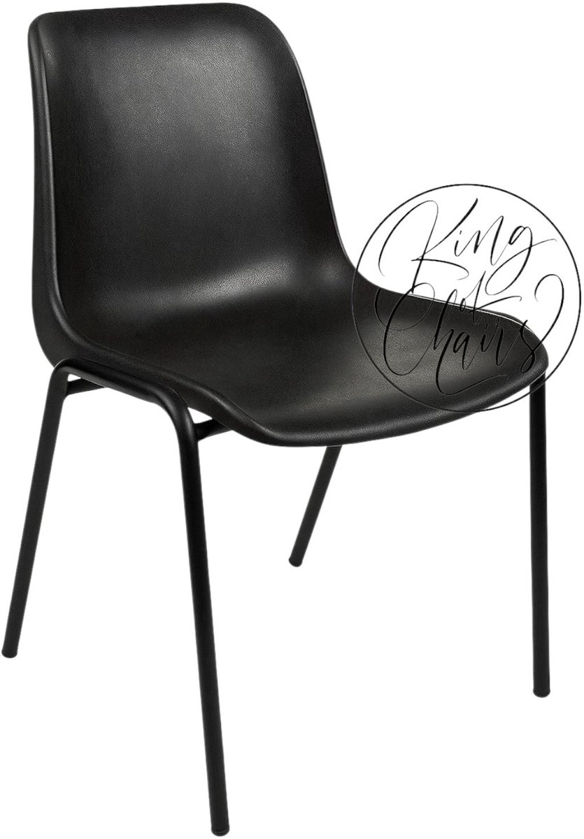 Kantinestoel Helene Zwart - zwart onderstel kantinestoel stapelstoel kuipstoel vergaderstoel tuinstoel kantine stoel stapel stoel tuin stoel kantinestoelen stapelstoelen kuipstoelen arenastoel schoolstoel bezoekersstoel Everardo