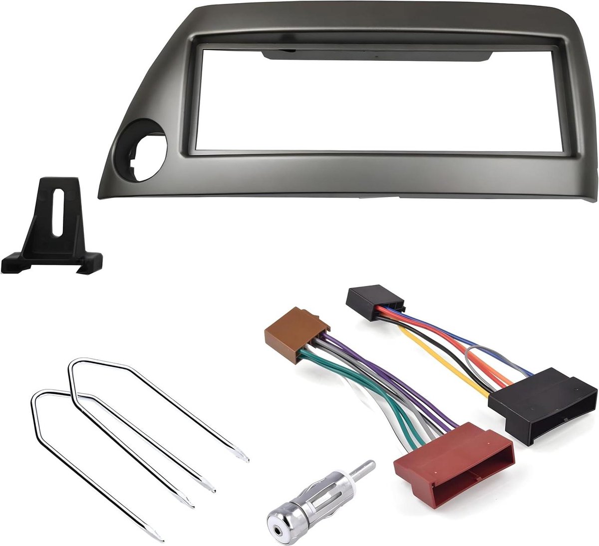 Radio paneel kit - Voorpaneel frame - Auto radio inbouw - Specifiek model - 1-DIN 182x58mm - Blauw