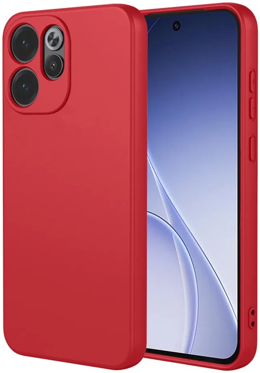 Hoesje geschikt voor Oppo Reno15 Pro - Phonesta Soft Silk Silicone Back Cover - Rood