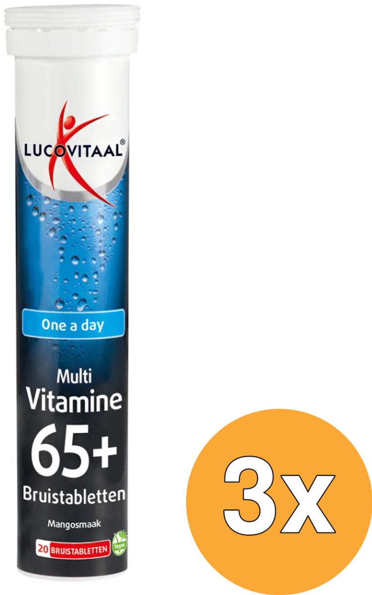 3x Lucovitaal Multi 65+ (20 bruistabletten)