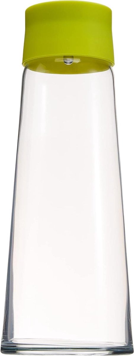 Glazen Waterkan - Drank Dispenser - Drank Serveren - Met Siliconen Deksel - 1.2 Liter - Geel