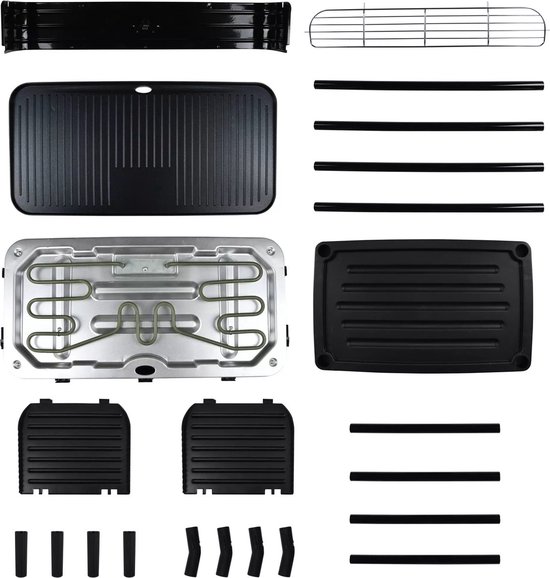 Excellent Electrics Elektrische Barbecue - Grilloppervlak (LxB) 36x24 cm - 2000W - Zwart van Excellent Electrics — afbeelding 5