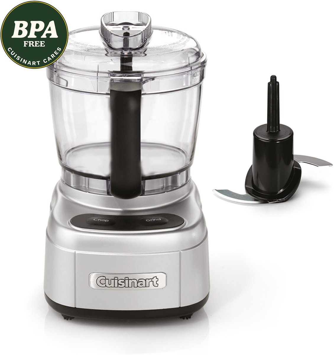 Cuisinart - Mini Prep Pro - Compacte mini keukenmachine - Mixer - Pulsefunctie en druppelgaten - Zilver - 900ml