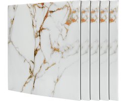 40 Stuks Waterdichte Zelfklevende Badkamertegels 30x30 cm - Marmerlook XPE Schuim Wandtegels voor Keuken, Badkamer & Woonkamer – DIY Peel & Stick,Wit patroon
